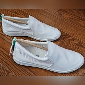 White Slip on Canvas Vionic Sneakers
